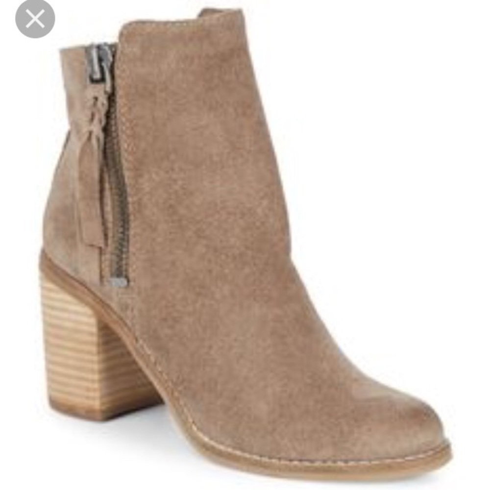 🆕Dolce Vita Lanie Tan Suede Block Heel Ankle Boot - Picture 2 of 8